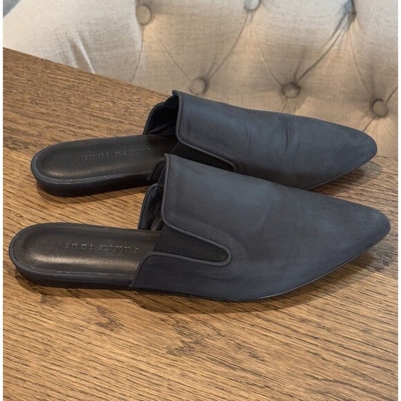 Jenni Kayne Black Leather Mules 38 - Picture 1 of 7
